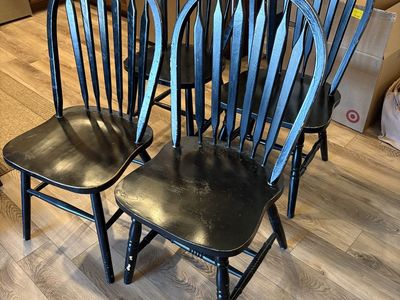 4 Black Kitchen Chairs