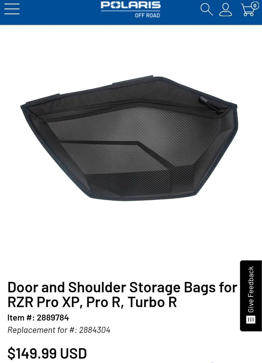 Door Storage Bags for RZR Pro XP, Pro R, Turbo R