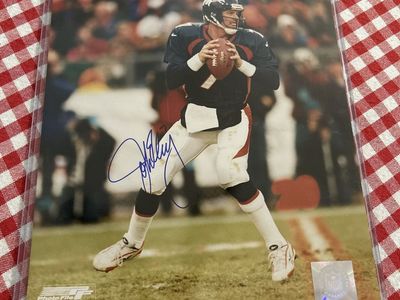 Autographed John Elway Denver Broncos 8x10 Photo File Photograph with NFL Hand Signed Certified Auto W/COA Hologram