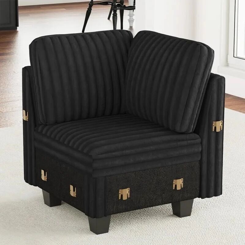 Korian Wide Plush Corduroy Corner Seat Module