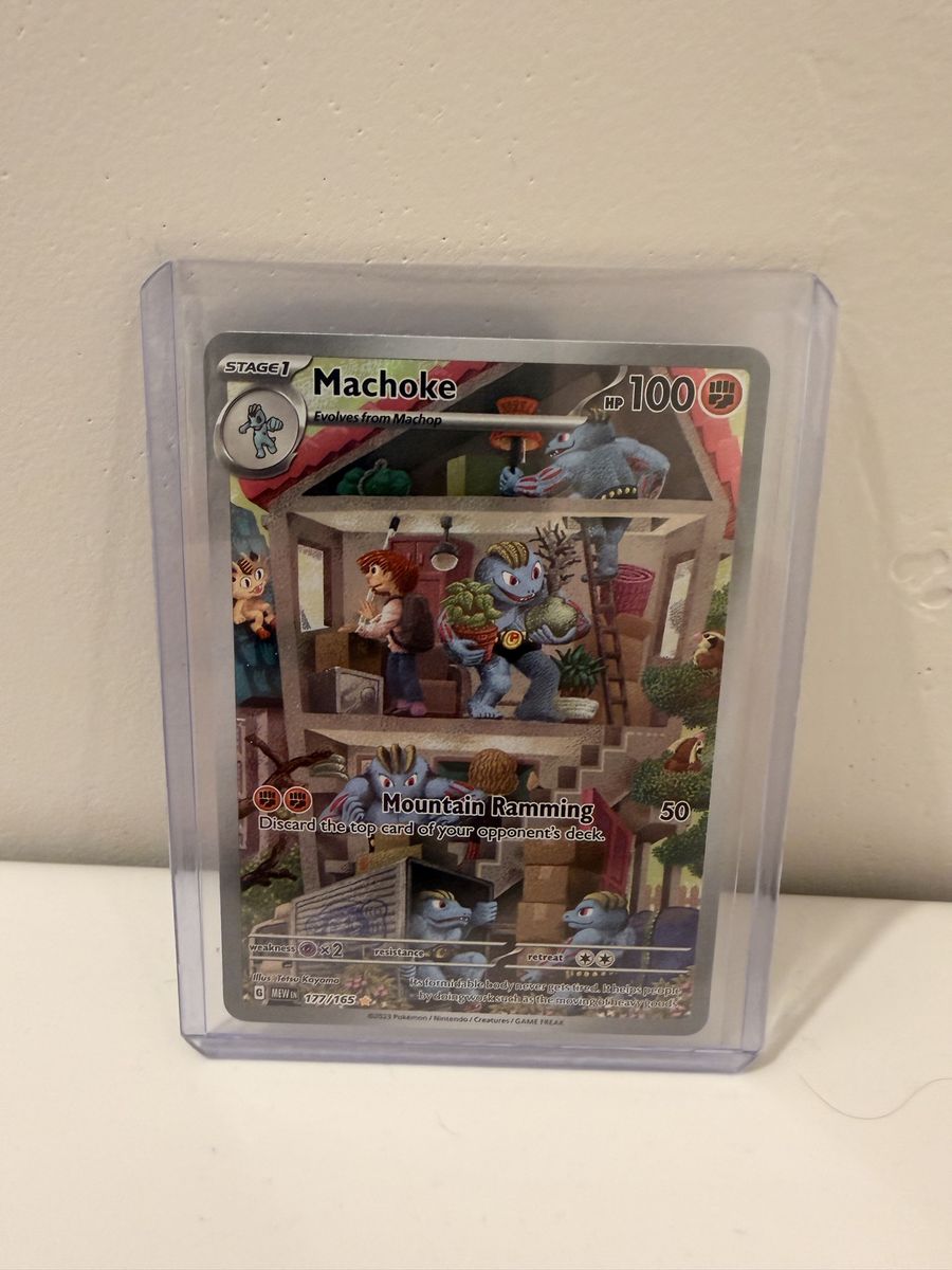 Machoke 177/165 (Illus. Tetso Kayomo) Pokemon Card - Stage 1, 100 HP, Mountain Ramming