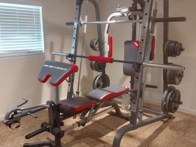 Complete Olympic Home Gym Set-Up w/ 530# of Weights