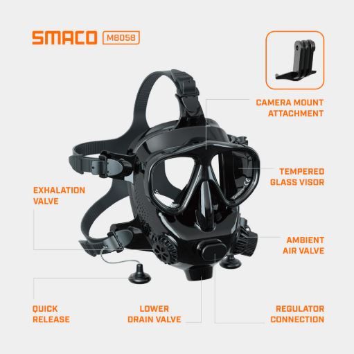 SMACO M8058 Full Face Scuba Mask