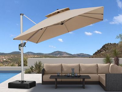 Purple Leaf Large Outdoor Umbrella