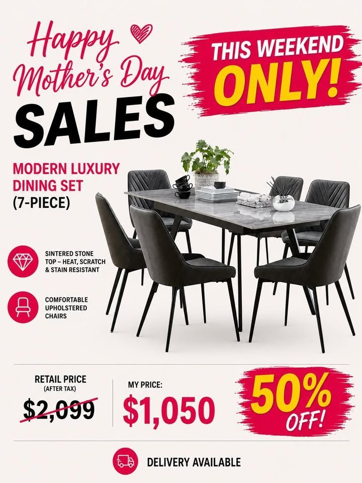 Costco Leyera Modern Luxury 7-Piece Dining Collection