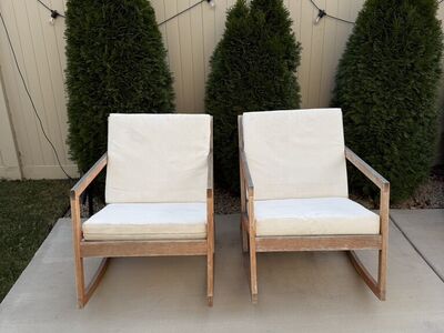 Two Safavieh Vernon Outdoor Rocking Chairs