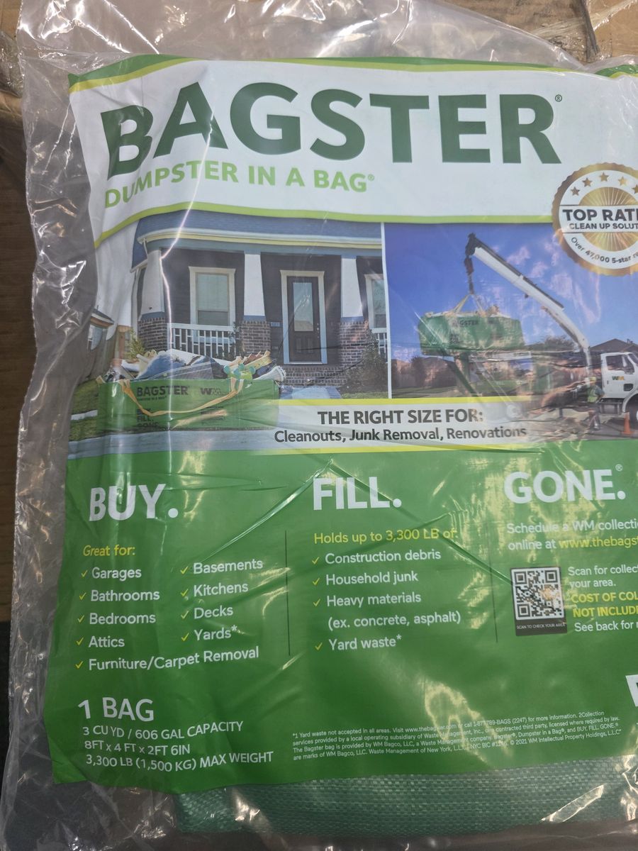 New Bagster Dumpster in a Bag – Unopened