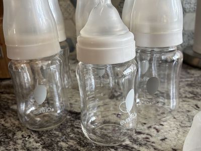 Evenflo wide neck glass bottles
