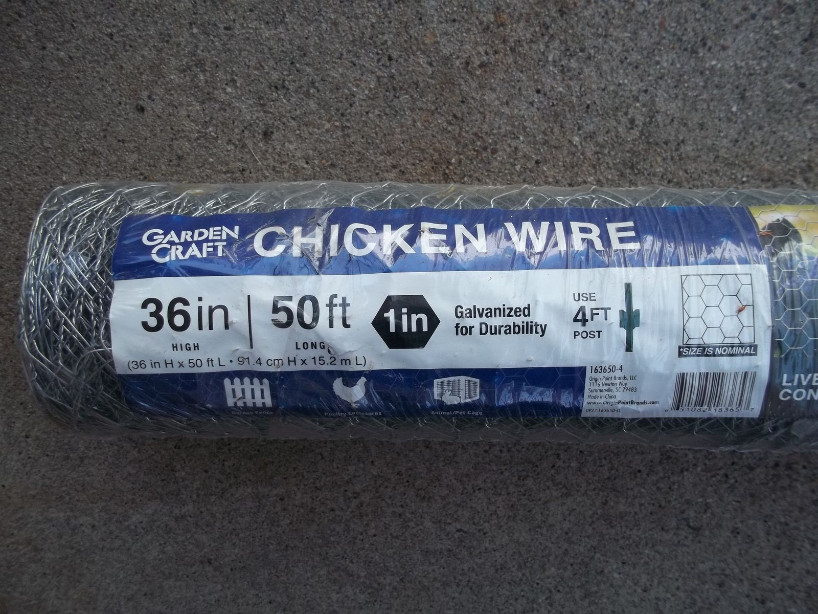 Chicken Wire 36inch x 50FT $20.00
