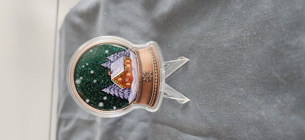 5 oz Copper Colorized Round Beautiful Winter Scene