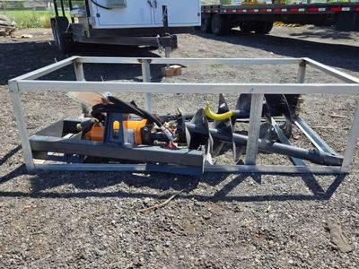 NEW Wolverine Heavy Duty Auger, 12 & 18" bits, Hex Shaft, Diamond Plated Removable Teeth (Skid Steer)