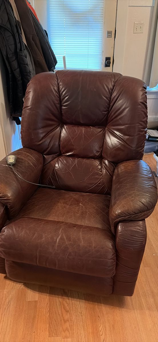 La-Z-Boy Leather Recliner with Heat and Massage