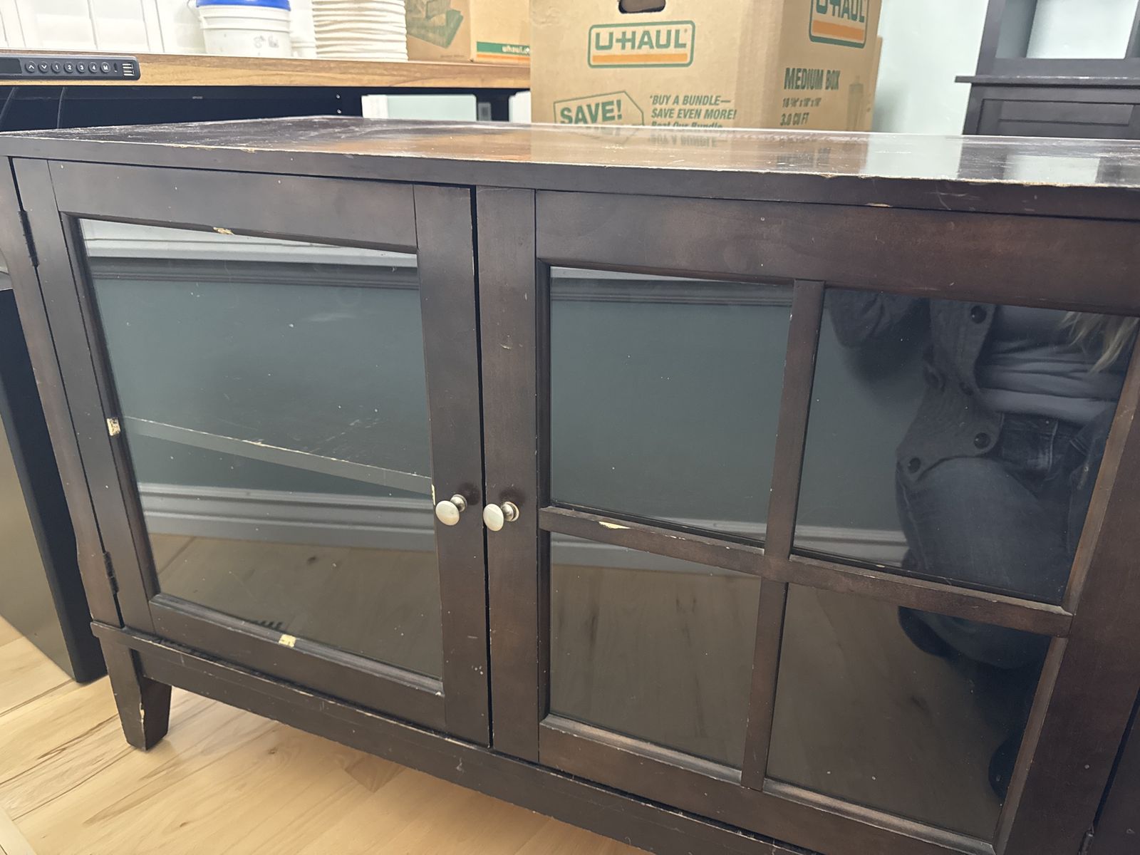 2 Door Dark Wood Console