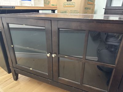 2 Door Dark Wood Console