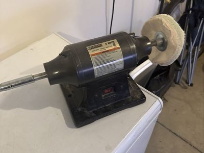 Central Machinery 6" Bench Buffer 3450 RPM - Heavy Duty Polishing and Grinding Tool