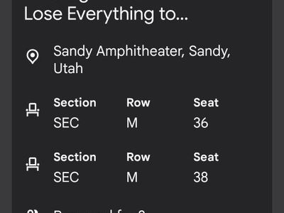 Friday night, Sept 18 Mat Kearney 2 tickets