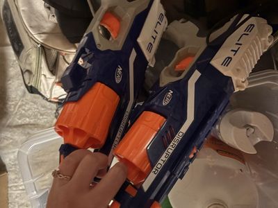 NERF Elite Disruptor Blaster 2-Pack with Darts - Blue & Orange Toy Guns