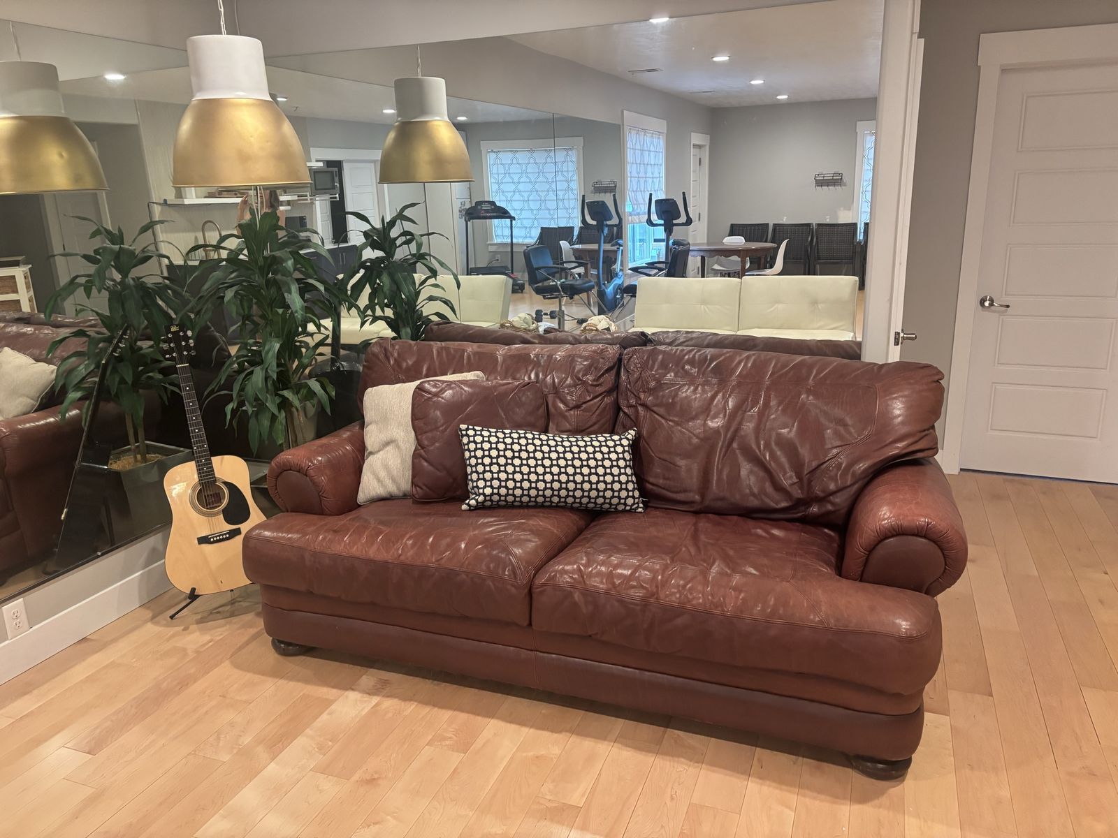 Ethan Allen real leather couch