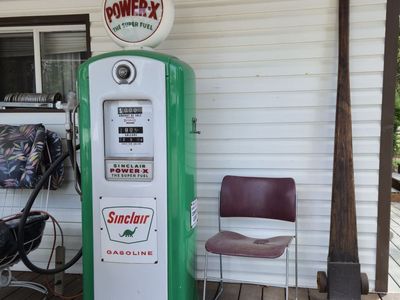 Bennett Restored Gas Pump Lighted