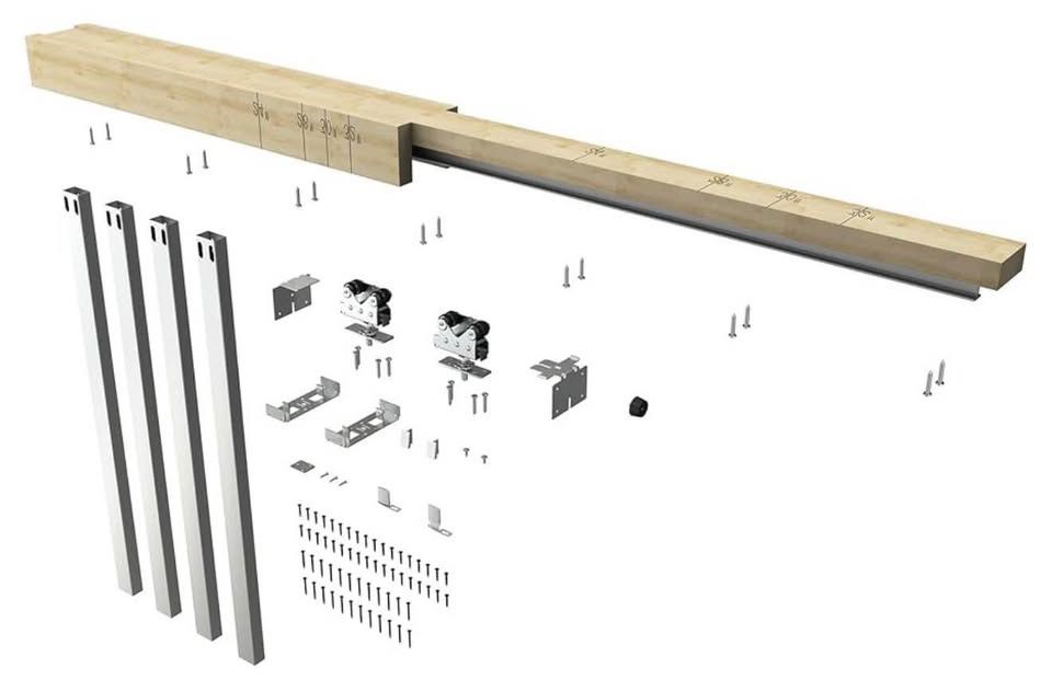 JUBEST 400LBS Pocket Door Frame Kit