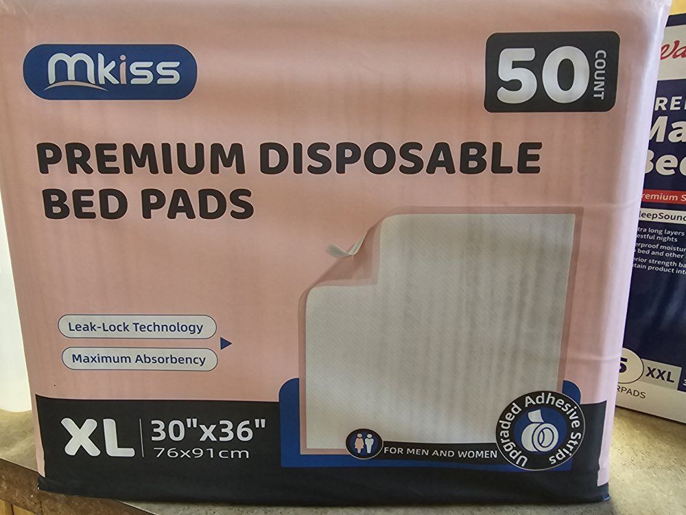 Mkiss & Walgreens Premium Disposable Bed Pads XL & XXL Underpads Lot