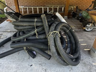 Black drain pipe tubing
