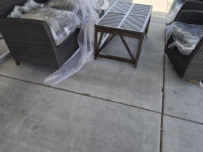 Member marks 4 pieces Outdoor Wicker Patio Furniture Set with Sofa, Armchairs, and Coffee Table