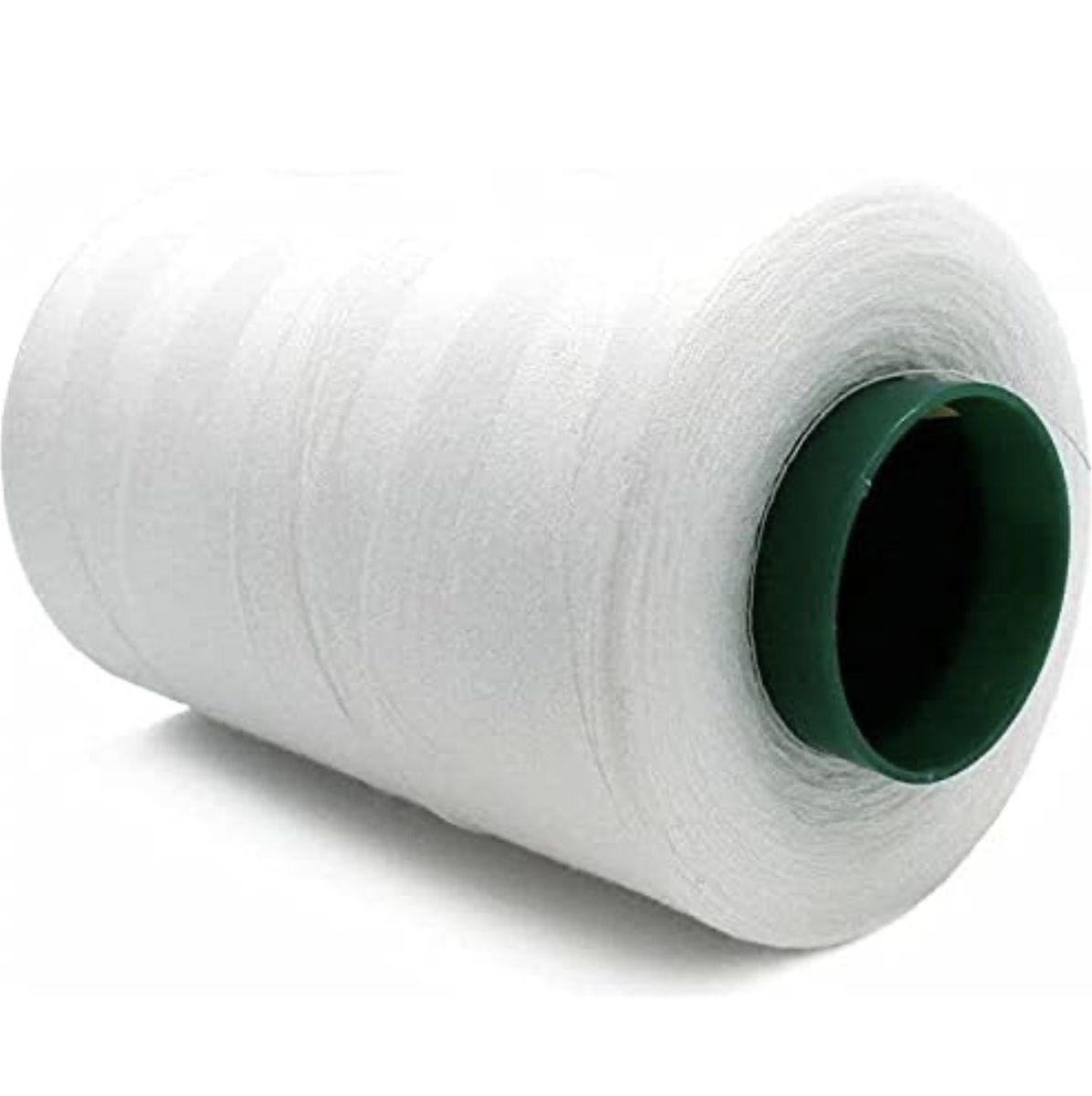 2 Spools White Polyester Sewing Thread Spool for Sewing Machines & Hand Stitching - Durable All-Purpose Thread 6000 Yards Each