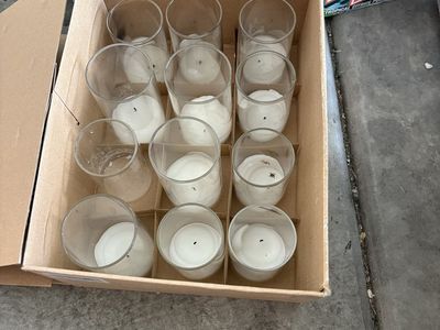 100 Glass vases/hurricanes