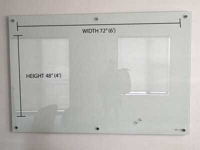 Quartet® Glass Magnetic Whiteboard (72” x 48”)