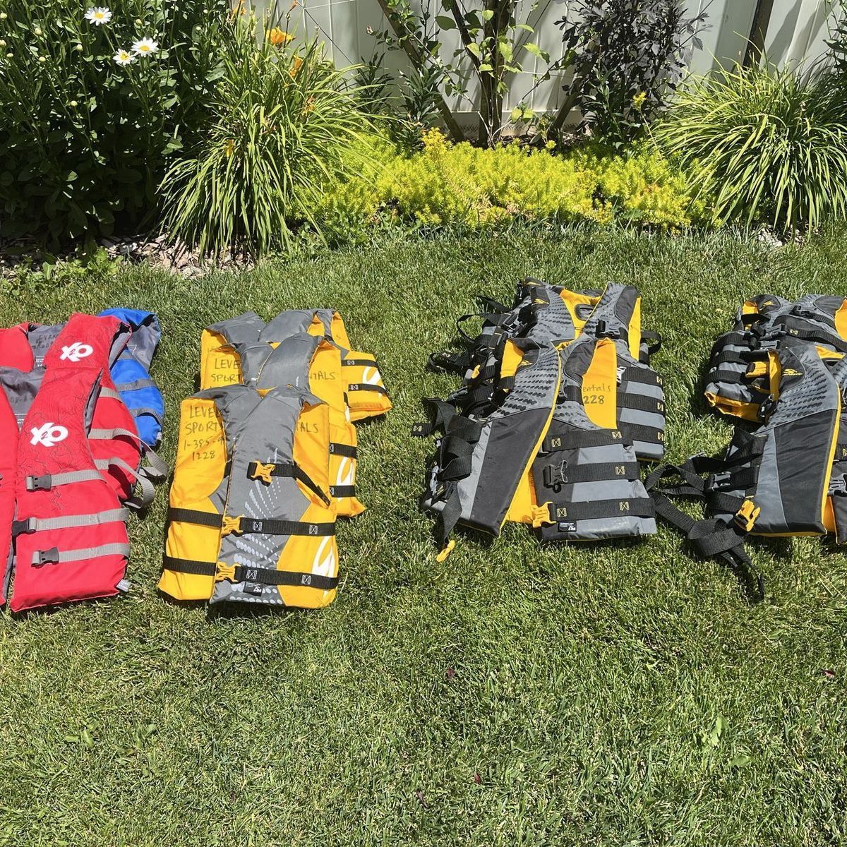 11 Gently used lifejackets