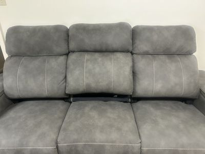 Power Reclining sofa with pull down table