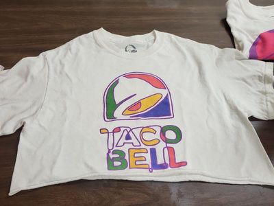 Junior's size small Taco Bell Crop Top, double sided.