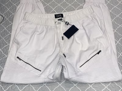 CSG Creamy White Moto Twill 2XL Joggers NEW