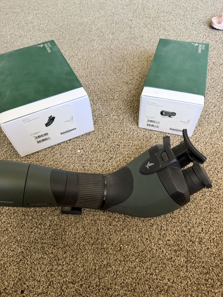 Swarovski Optik BTX Eyepiece Module & 65mm Objective Module Spotting Scope Set. Been in a case its whole life. Like new.