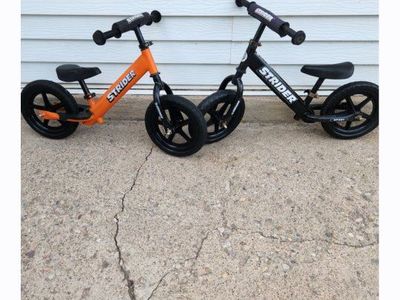 strider, Balance Bike, orange, black, Good Condition