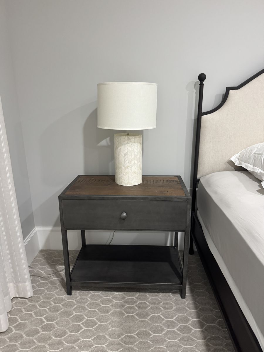 Reclaimed Wood and Metal Nightstands (set of two)