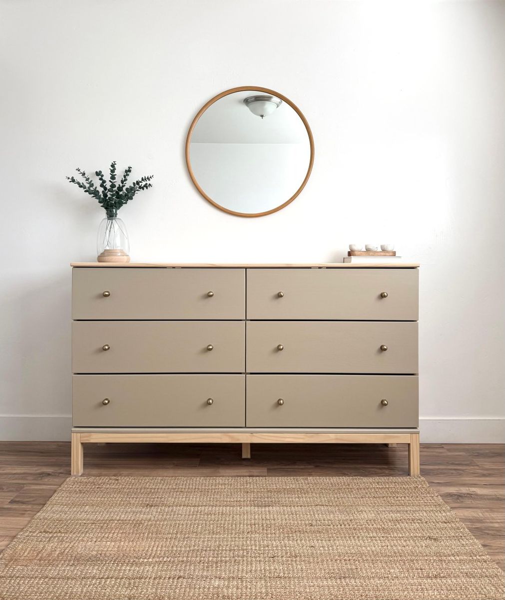 Greige Wood Dresser