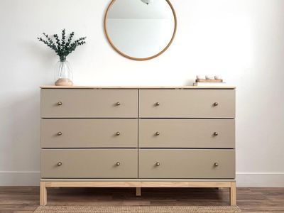Greige Wood Dresser