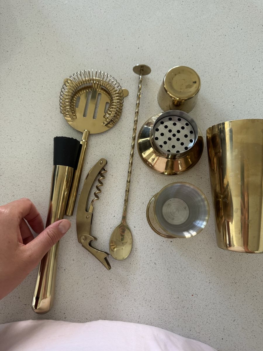 Gold Bartender Cocktail Shaker Kit Barware Set