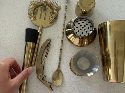 Gold Bartender Cocktail Shaker Kit Barware Set