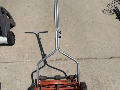 American 14-inch Reel Lawn Mower - Manual Push, Red/Silver, Good Condition