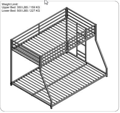 Brand New Twin over Full bunk bed