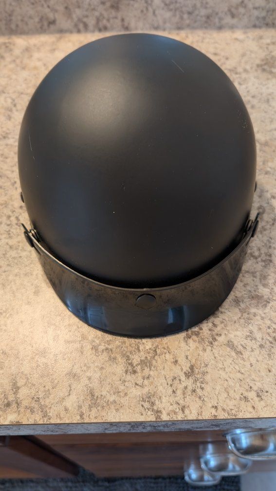 WSB Inc SC101 Matte Black Half Shell Motorcycle Helmet DOT Certified