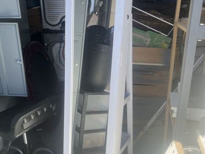 Narrow Freestanding Mirror with jewelry or makeup storage