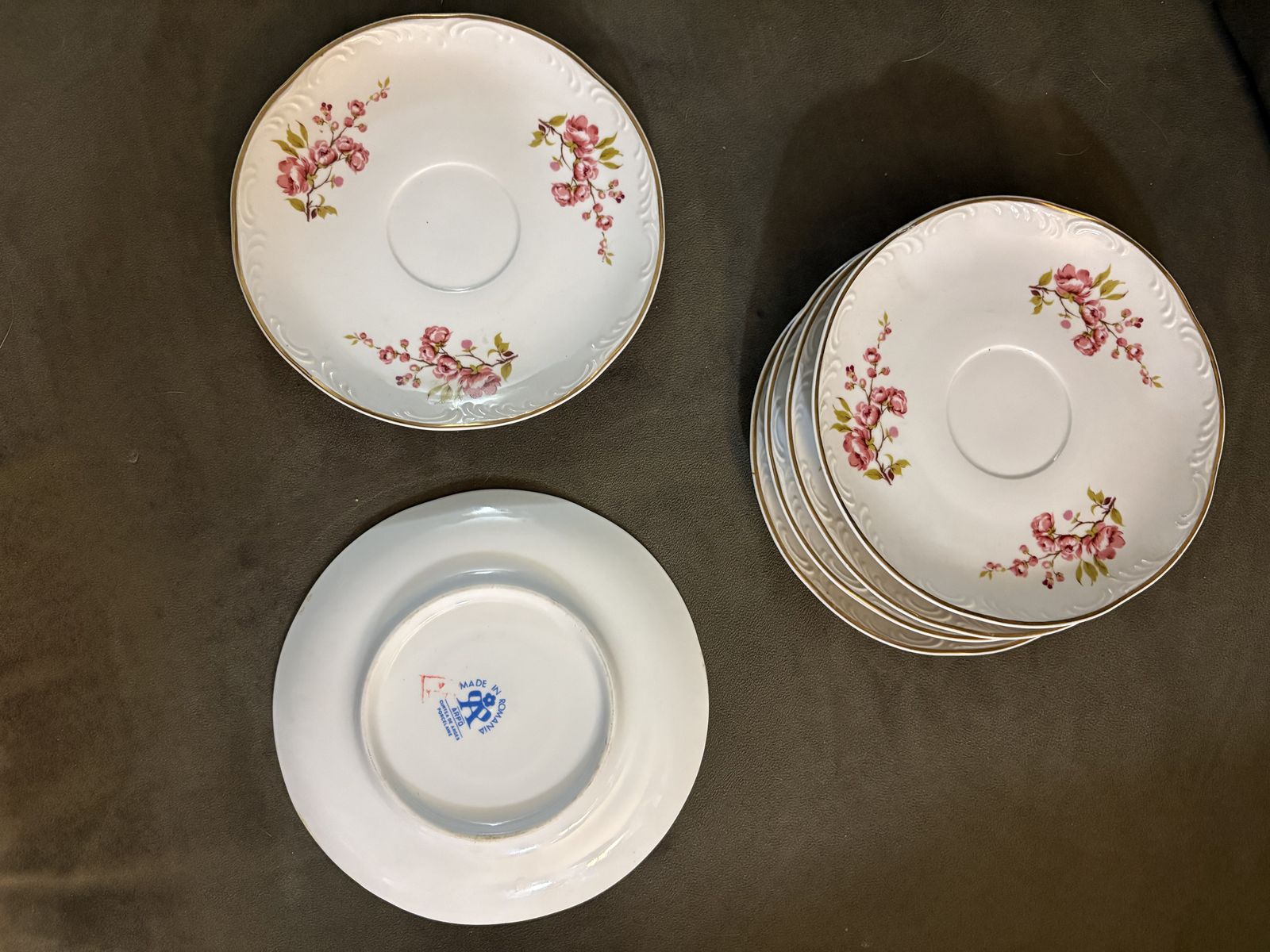6 Vintage Porcelain Saucers/Small Plates