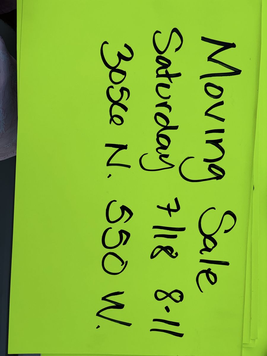 Moving Sale. All Must Go!