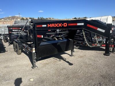 7x14 Maxx-D ROX Roll Off Gooseneck Roll Off Trailer - 18K GVWR - Electric Tarp