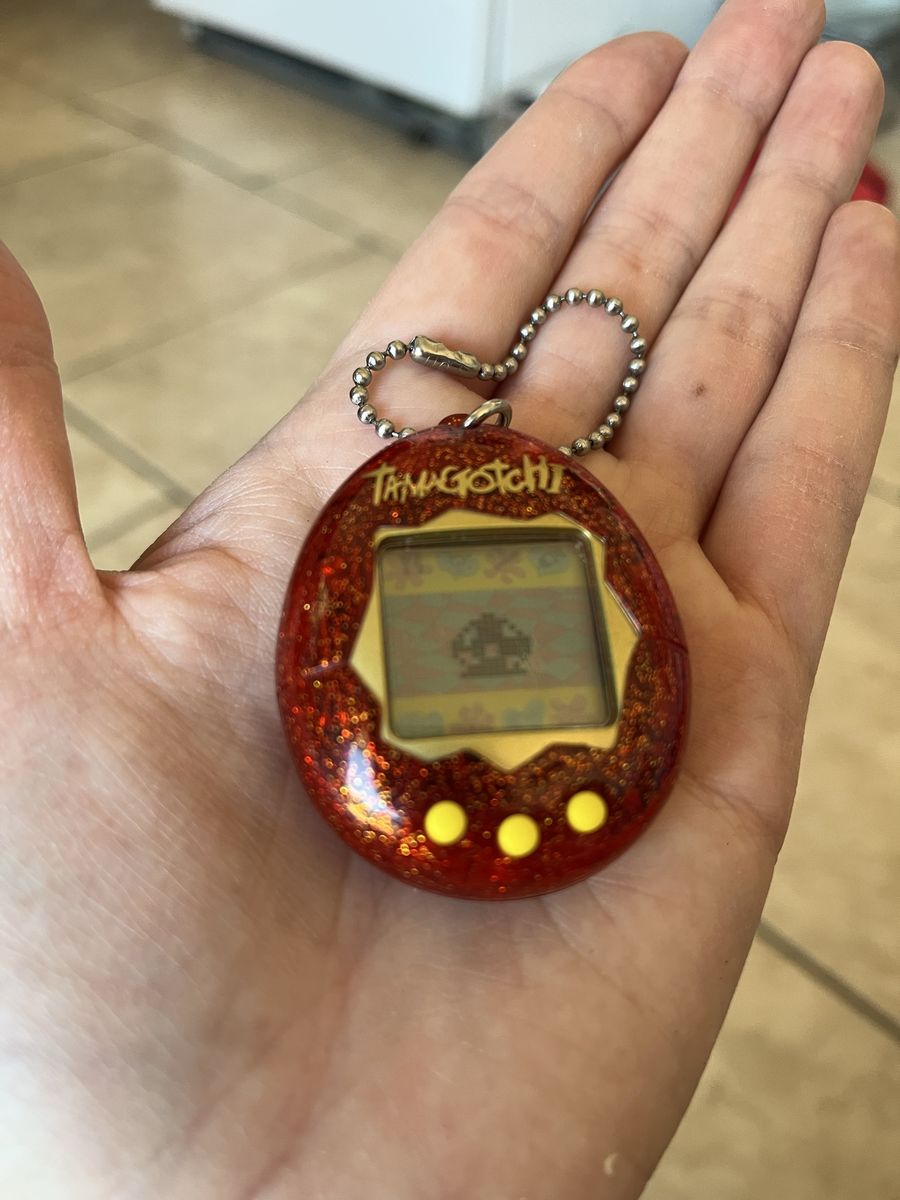 Tamagotchi Digital Pet- Red Glitter- Gen 1