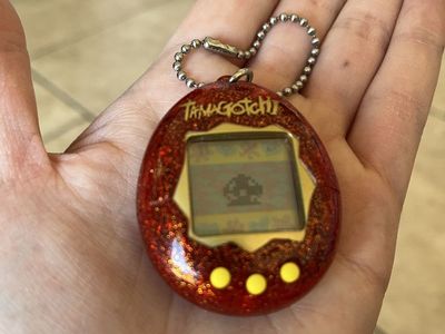 Tamagotchi Digital Pet- Red Glitter- Gen 1